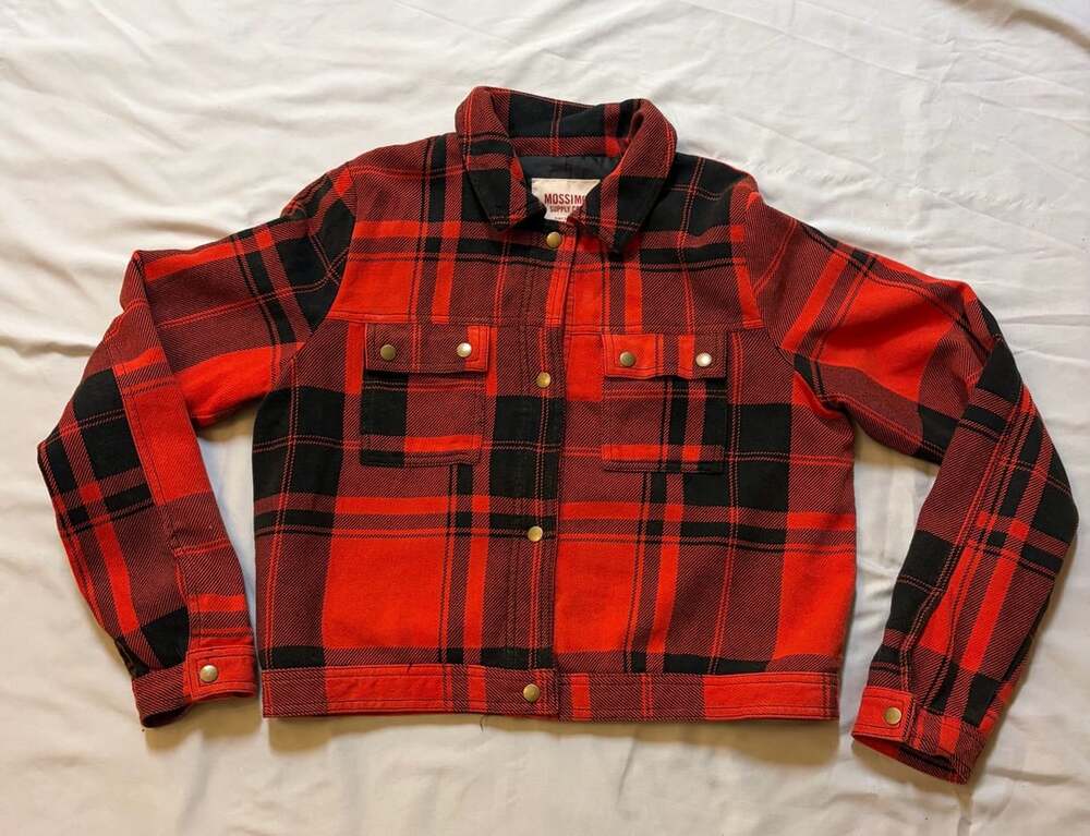 Mossimo Supply Co. Plaid Jacket Red Black Buffalo Check